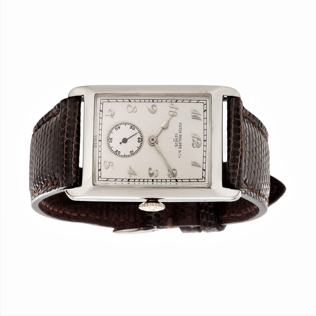 Patek Philippe Early Hinged White Gold Art Deco Watch Circa 1926