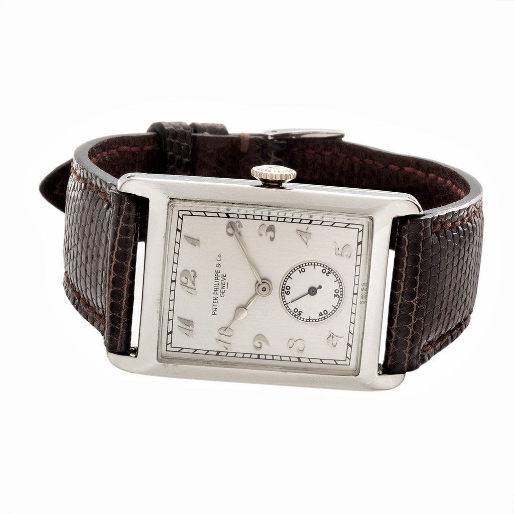 Patek Philippe Early Hinged White Gold Art Deco Watch Circa 1926