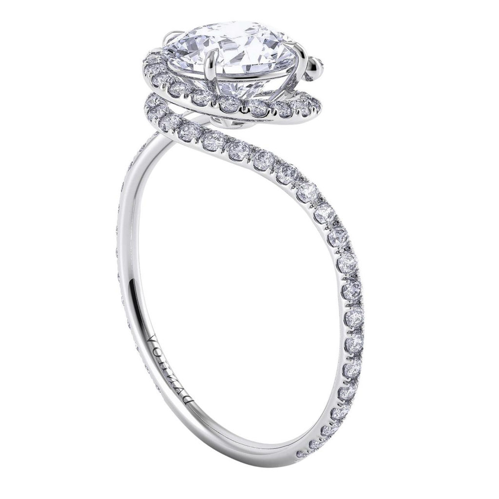 Danhov Abbraccio Award Winning Swirl Diamond Engagement Ring