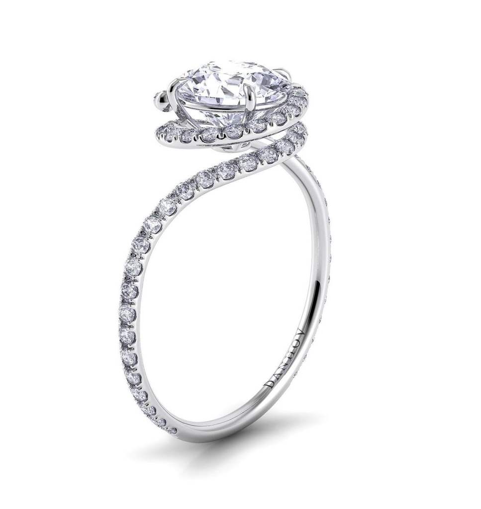 Danhov Abbraccio Award Winning Swirl Diamond Engagement Ring