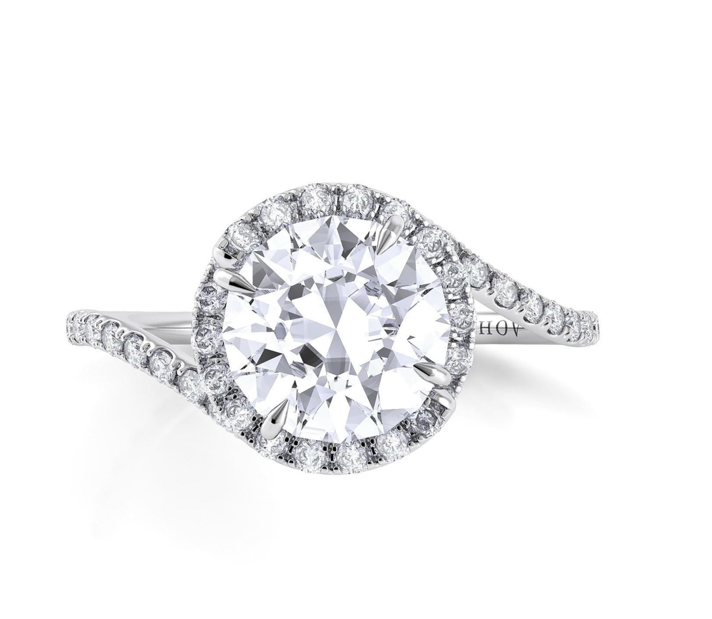 Danhov Abbraccio Award Winning Swirl Diamond Engagement Ring