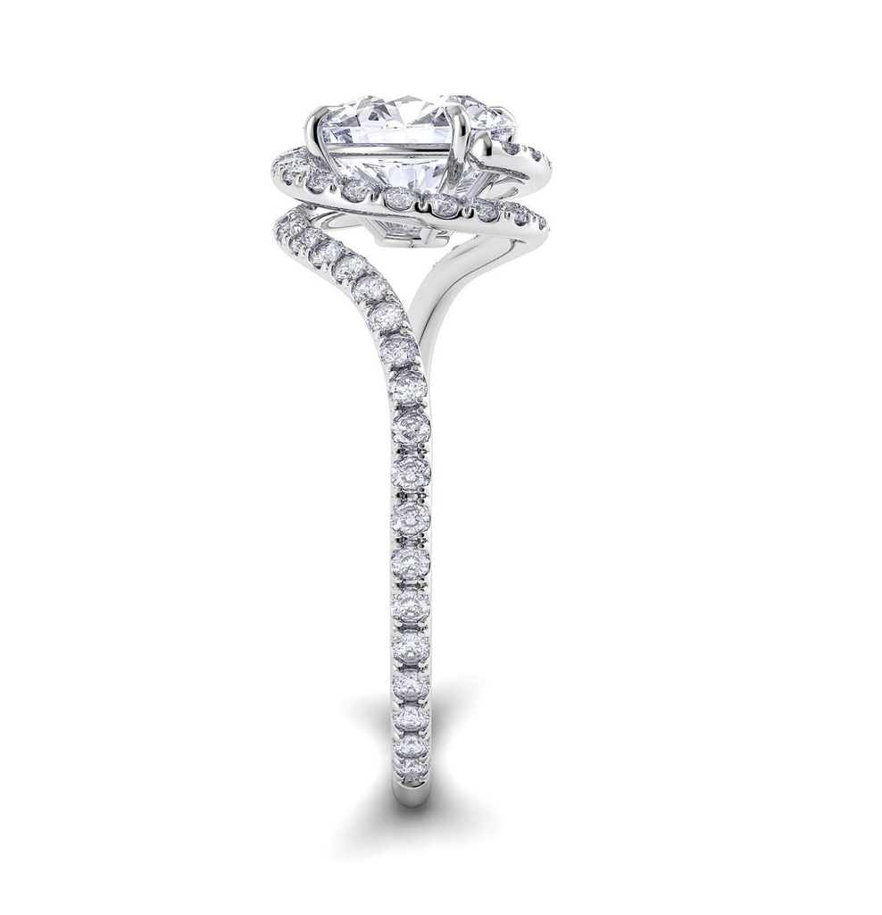 Danhov Abbraccio Award Winning Swirl Diamond Engagement Ring