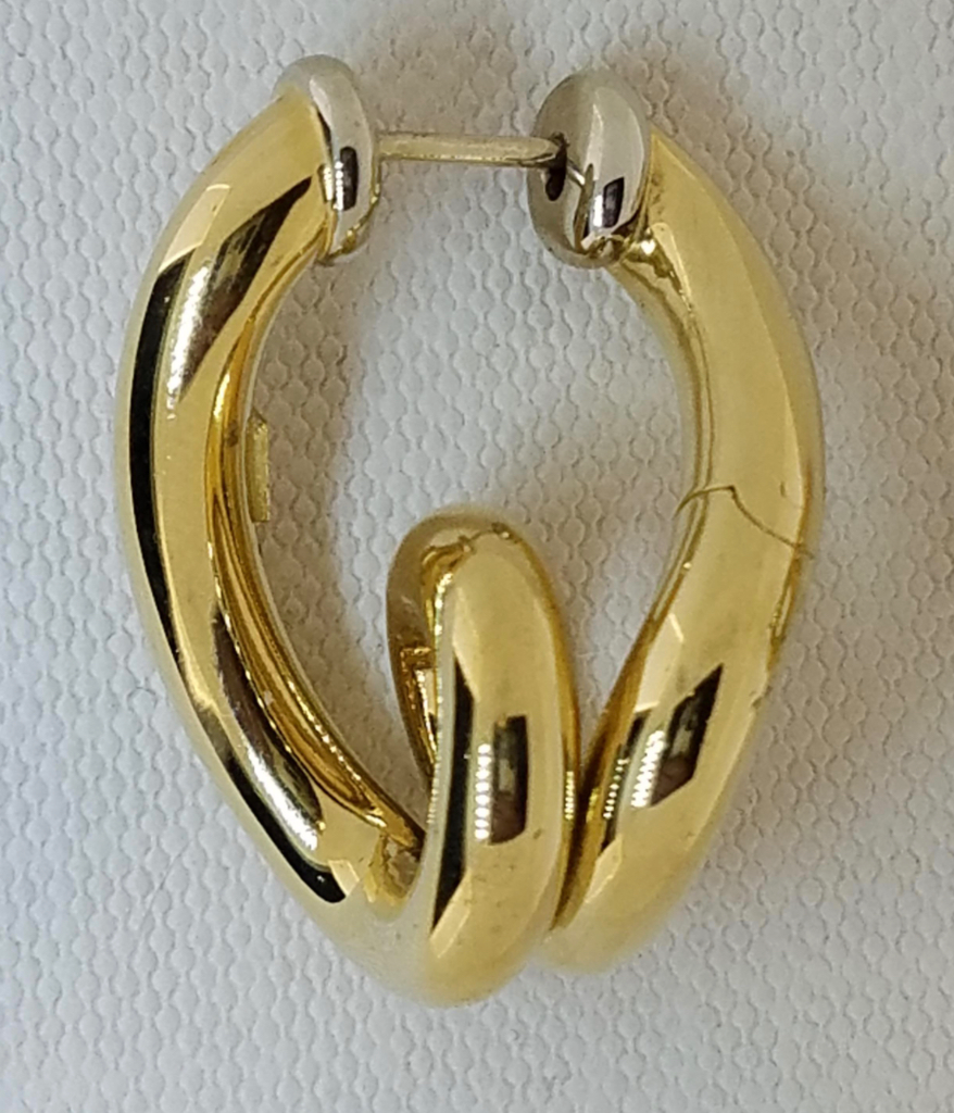 Unusual 18 Karat Gold Coil Spring Design Earrings
