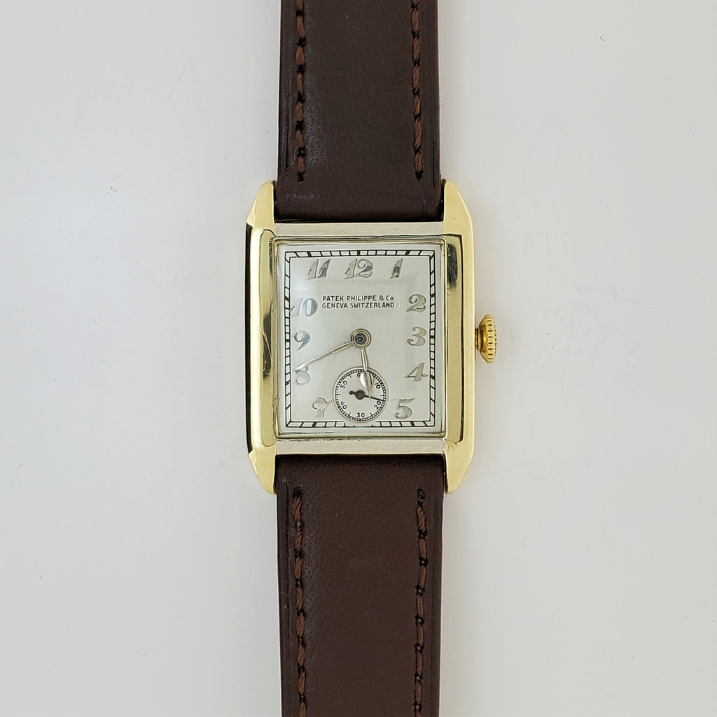 Patek Philippe 45JG Tank Style Art Deco Watch Circa 1926