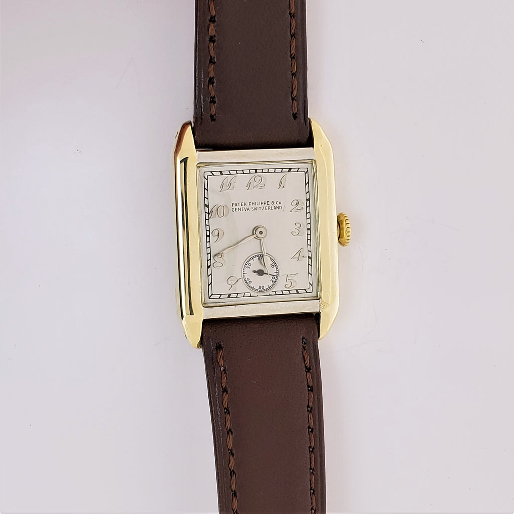 Patek Philippe 45JG Tank Style Art Deco Watch Circa 1926