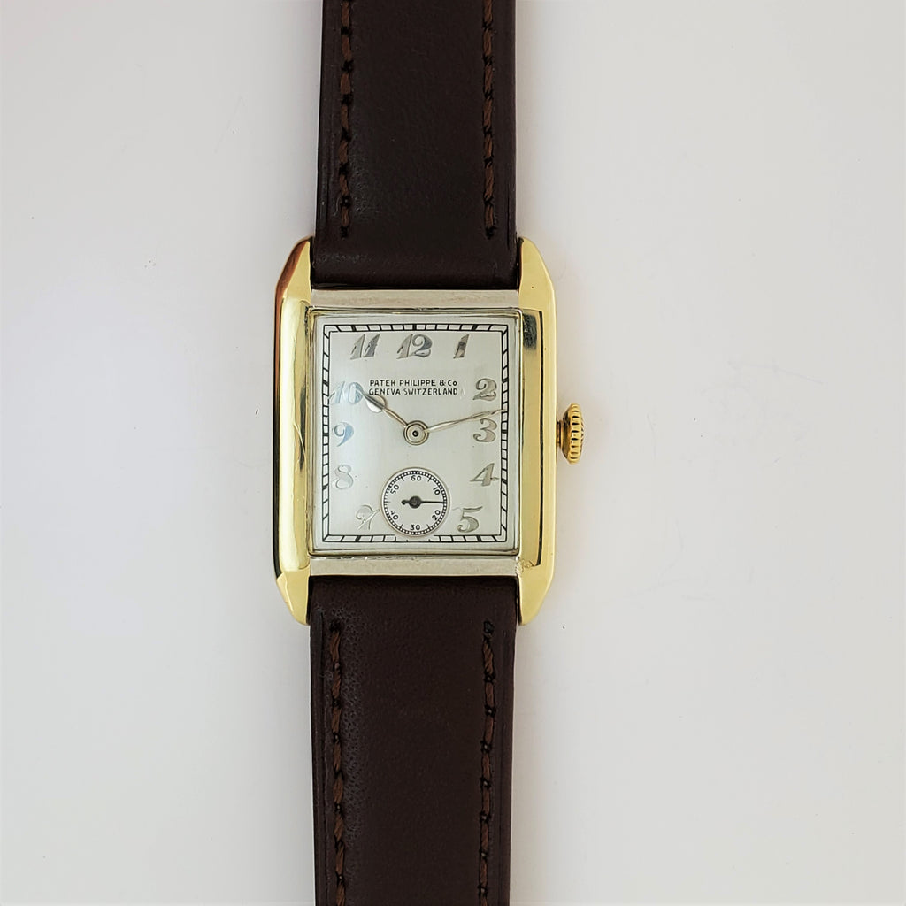 Patek Philippe 45JG Tank Style Art Deco Watch Circa 1926