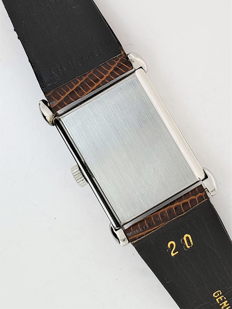 Patek Philippe 1530A Vintage Stainless Steel Rectangular Watch with Tear Drop Lugs, Circa 1948