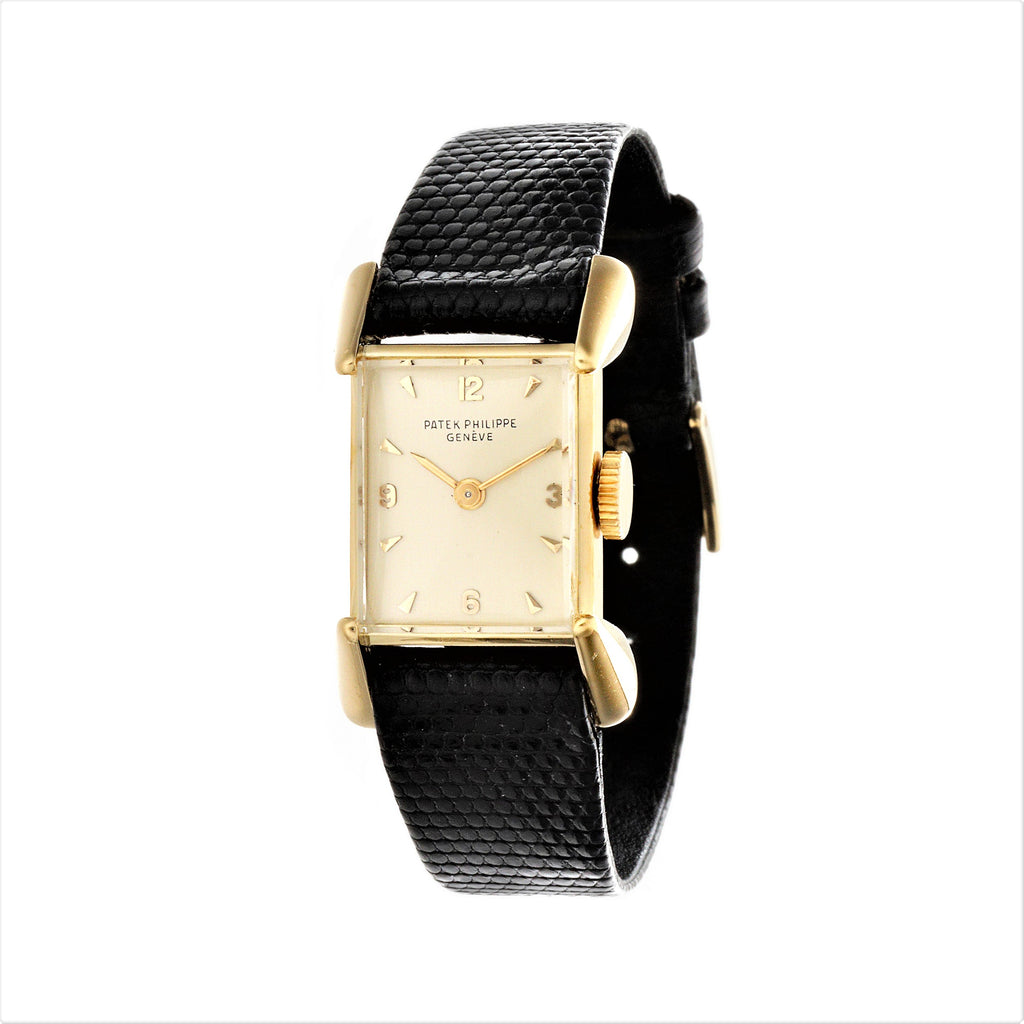 Patek Philippe 2279J Ladies Vintage Rectangular Watch With Rare Conical Luga Circa 1955