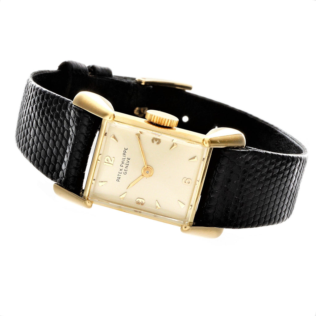 Patek Philippe 2279J Ladies Vintage Rectangular Watch With Rare Conical Luga Circa 1955