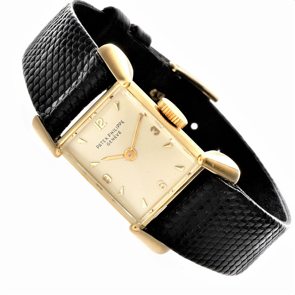 Patek Philippe 2279J Ladies Vintage Rectangular Watch With Rare Conical Luga Circa 1955
