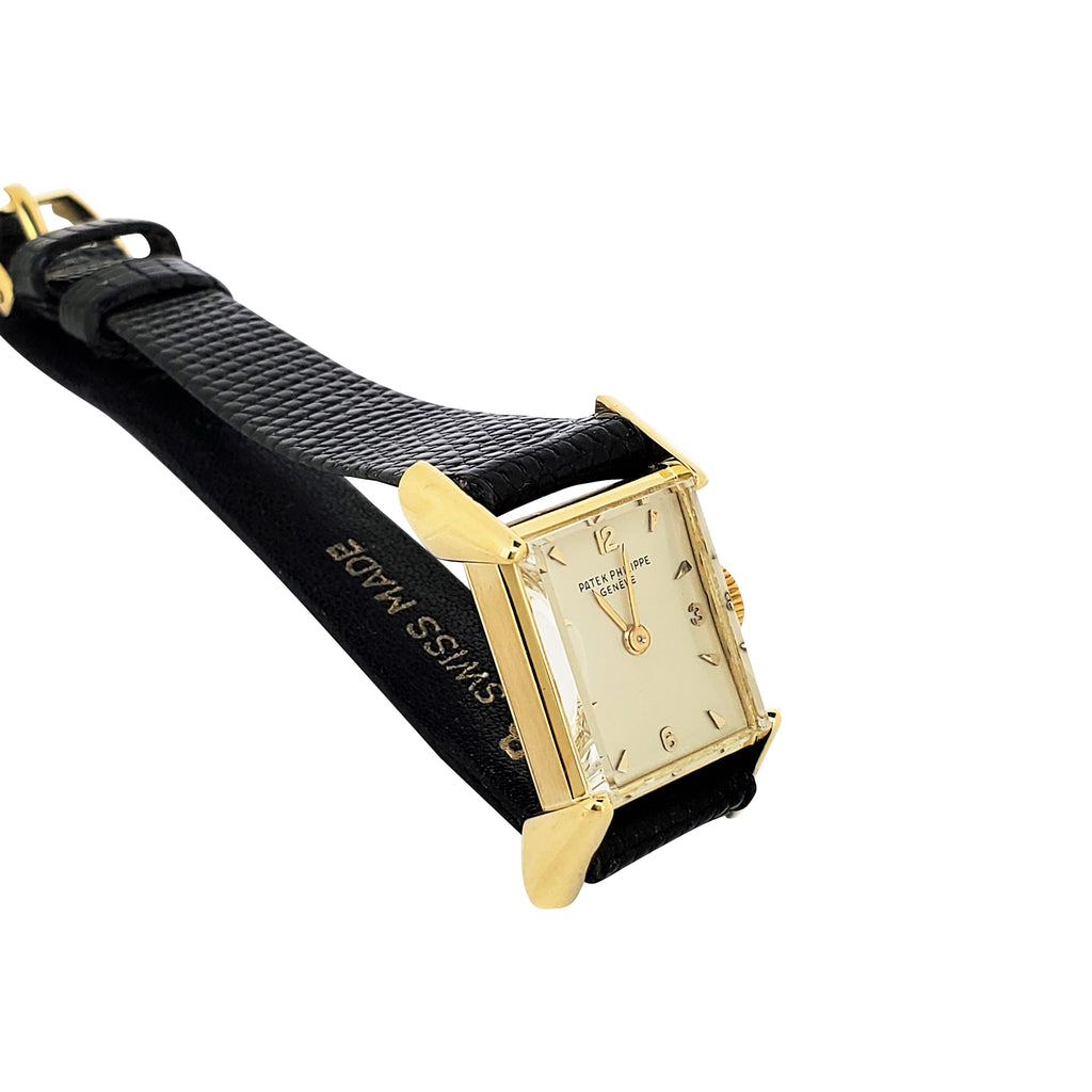 Patek Philippe 2279J Ladies Vintage Rectangular Watch With Rare Conical Luga Circa 1955