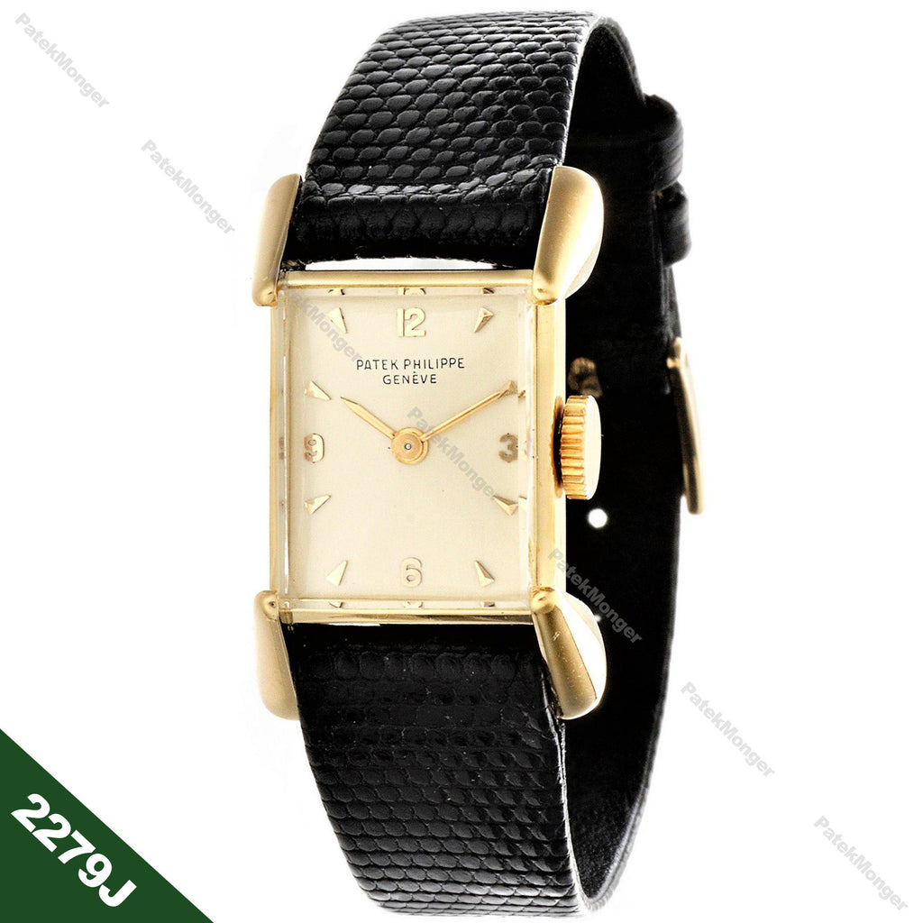 Patek Philippe 2279J Ladies Vintage Rectangular Watch With Rare Conical Luga Circa 1955