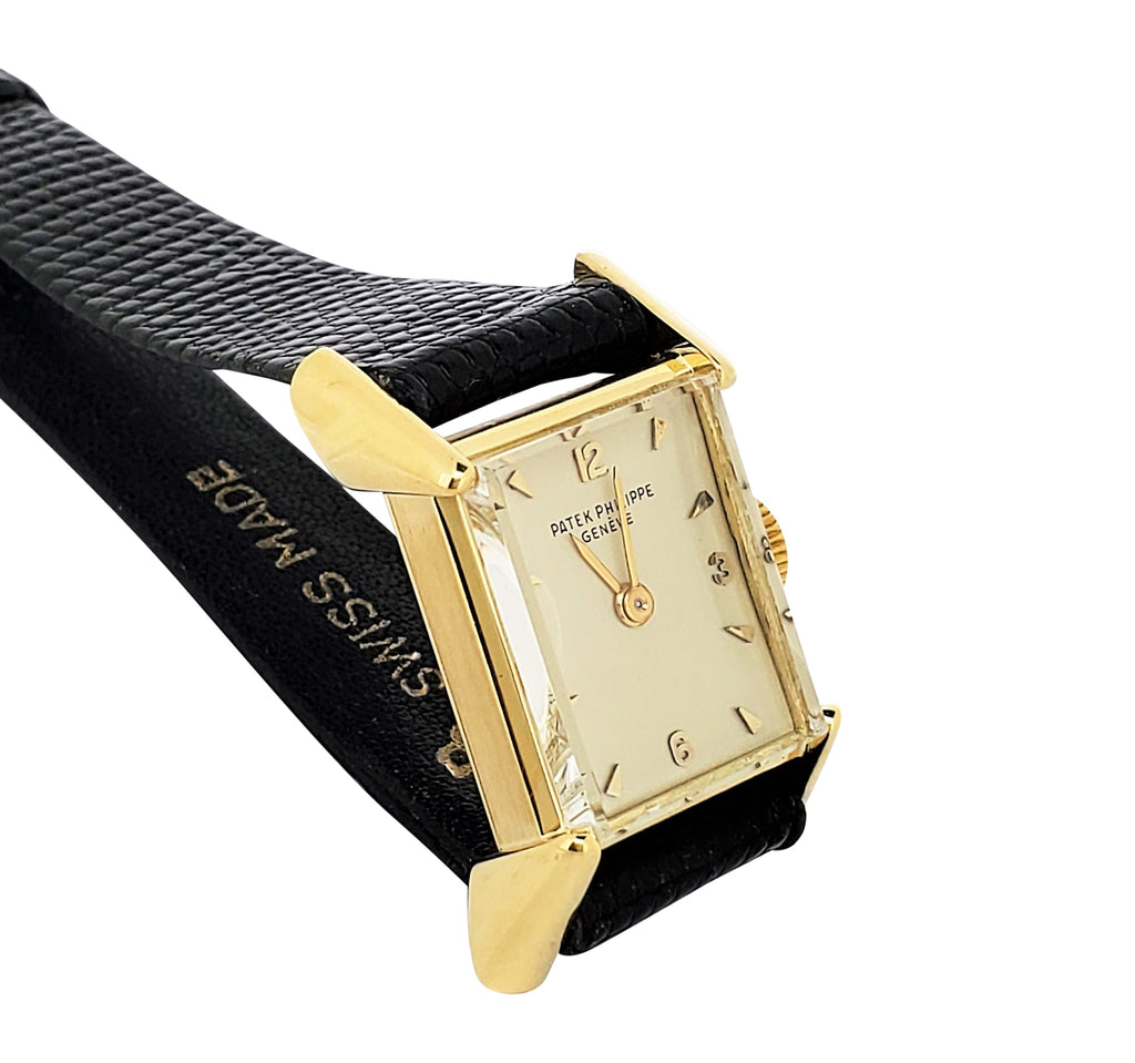 Patek Philippe 2279J Ladies Vintage Rectangular Watch With Rare Conical Luga Circa 1955