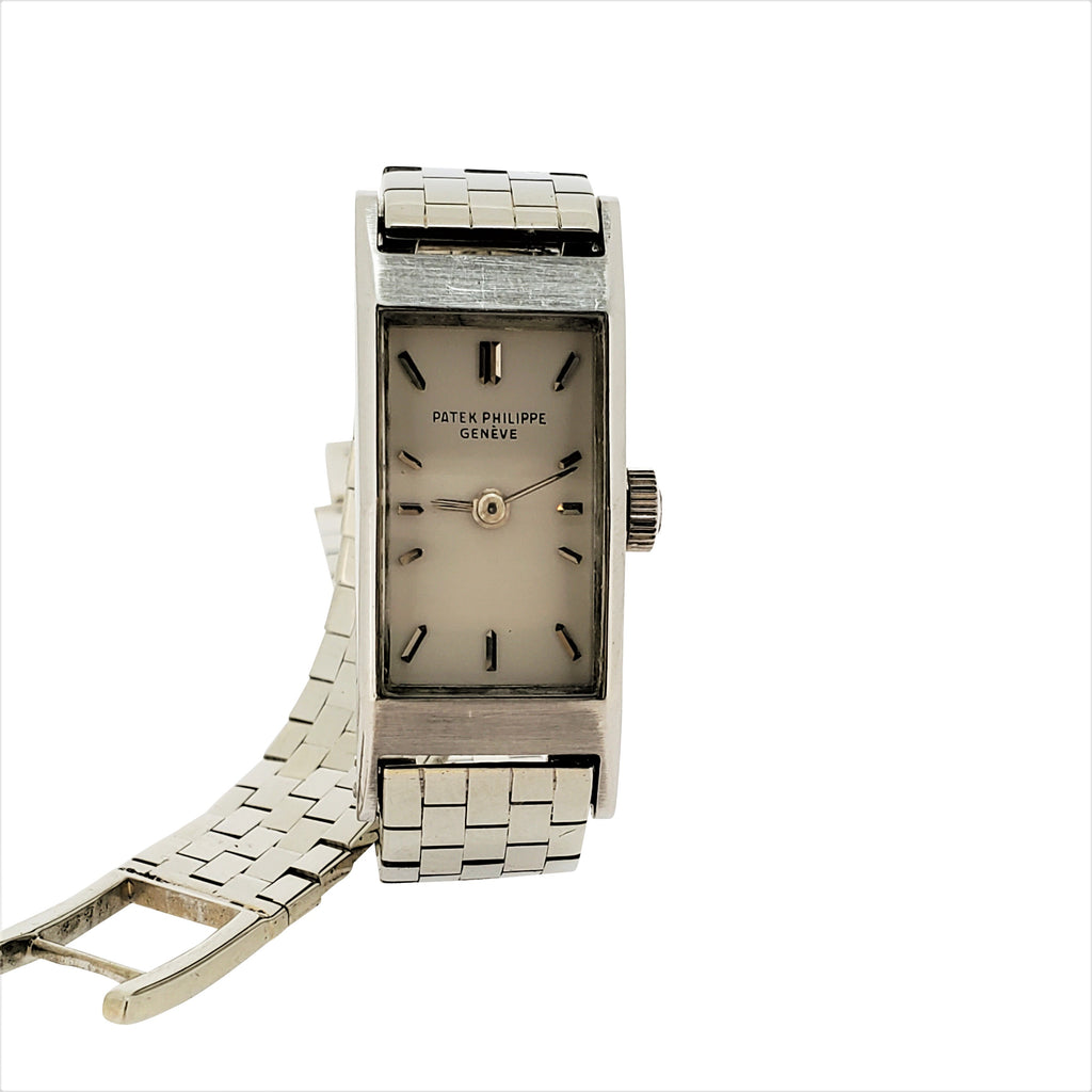 Patek Philippe 2292-1P;  Ladies Platinum Tegolino hour glass watch; Circa 1956-7