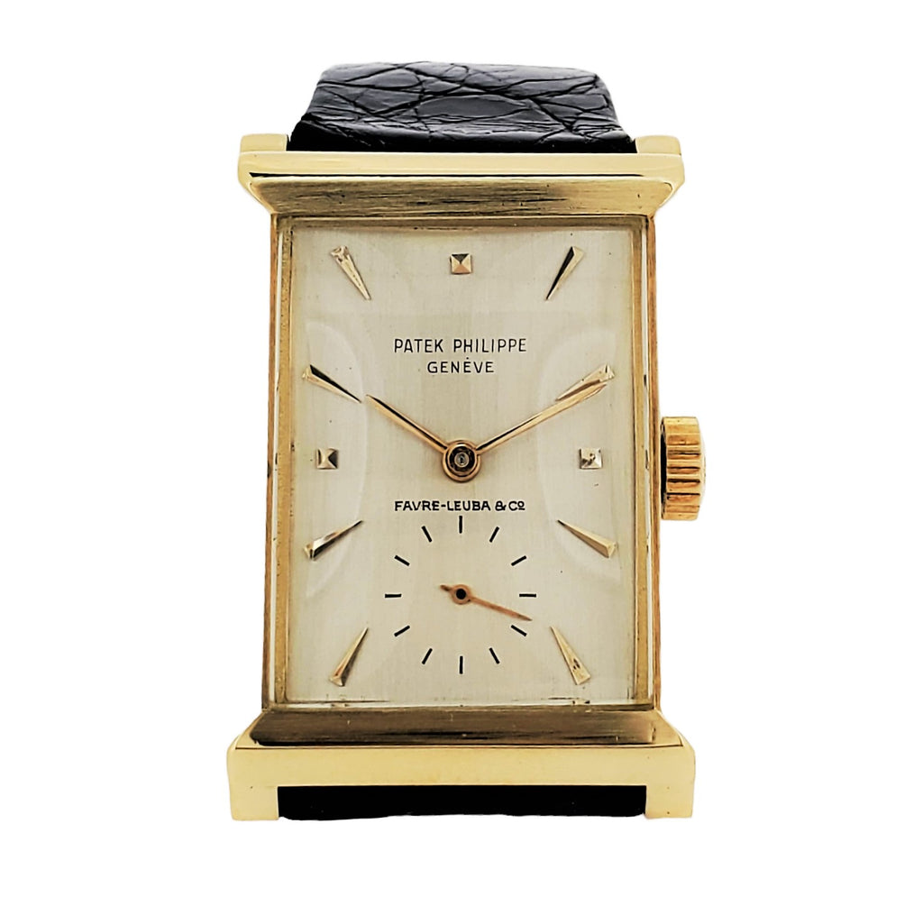 Patek Phillippe 2404J "Canape' Art Deco Architectural Watch Circa 1952