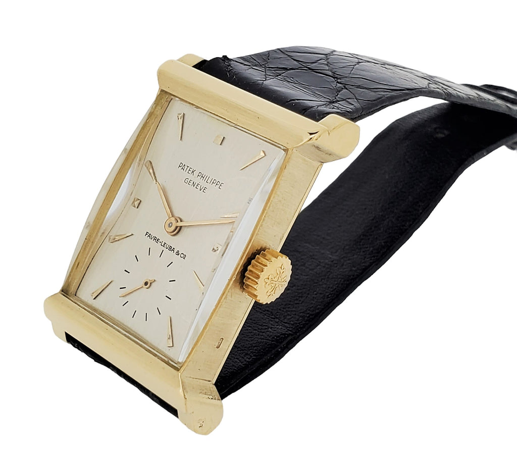 Patek Phillippe 2404J "Canape' Art Deco Architectural Watch Circa 1952