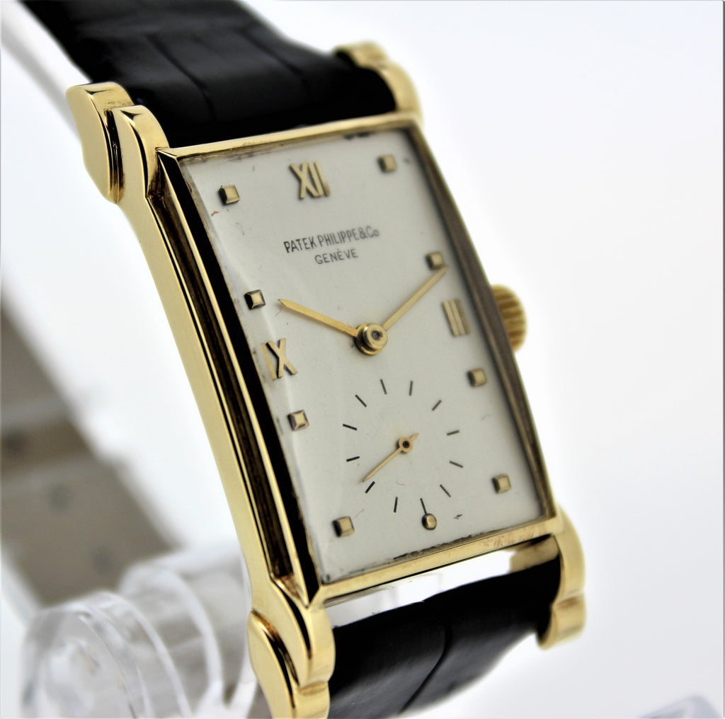 Patek Philippe 2415J, Oversized Rectangular watch with stepped fancy lugs, circa 1948