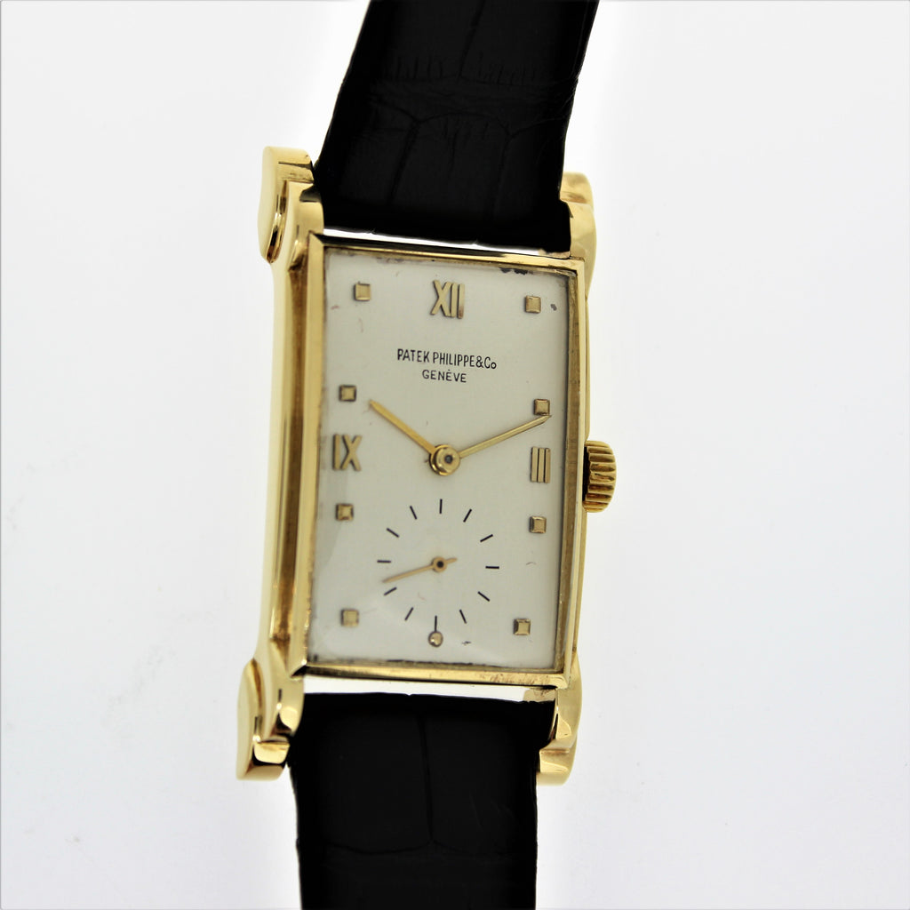 Patek Philippe 2415J, Oversized Rectangular watch with stepped fancy lugs, circa 1948