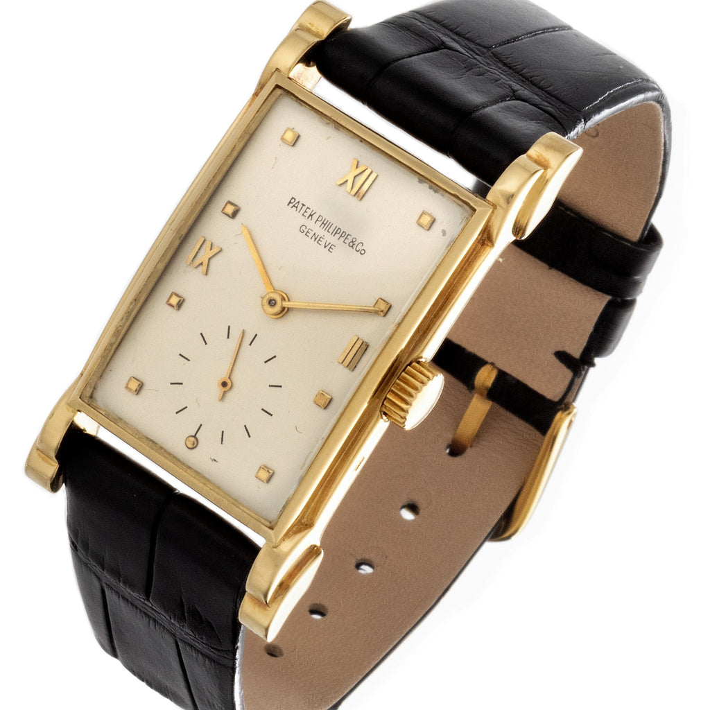 Patek Philippe 2415J, Oversized Rectangular watch with stepped fancy lugs, circa 1948