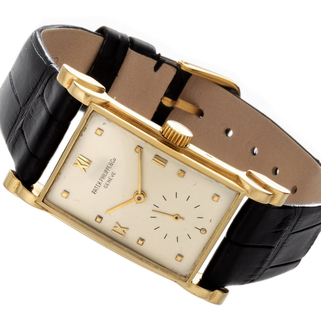 Patek Philippe 2415J, Oversized Rectangular watch with stepped fancy lugs, circa 1948