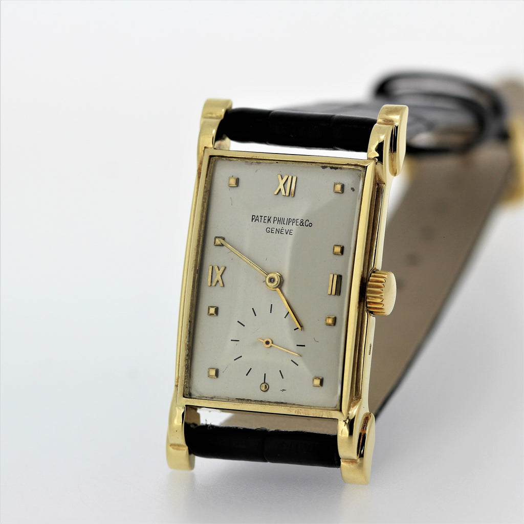 Patek Philippe 2415J, Oversized Rectangular watch with stepped fancy lugs, circa 1948