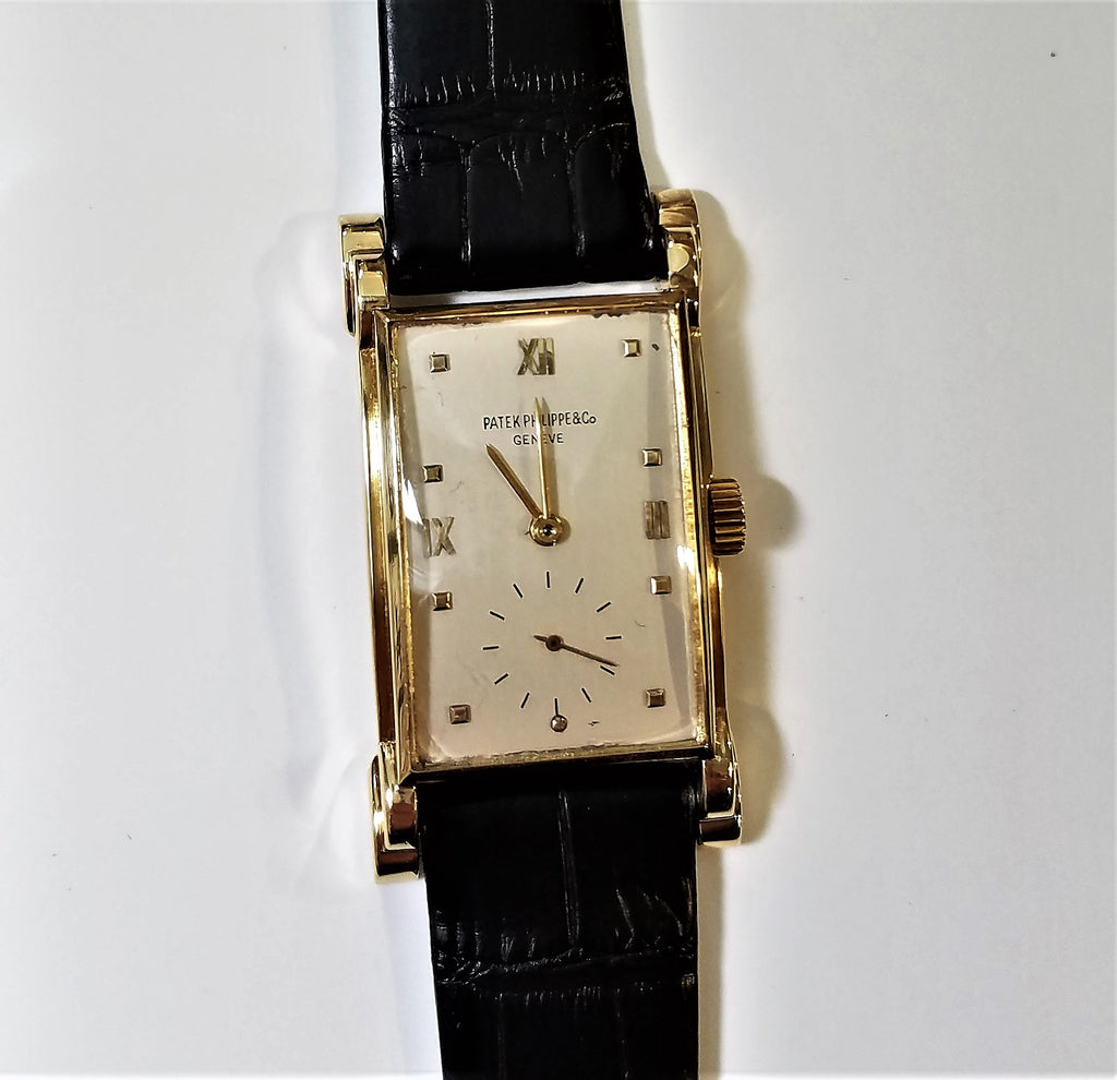 Patek Philippe 2415J, Oversized Rectangular watch with stepped fancy lugs, circa 1948