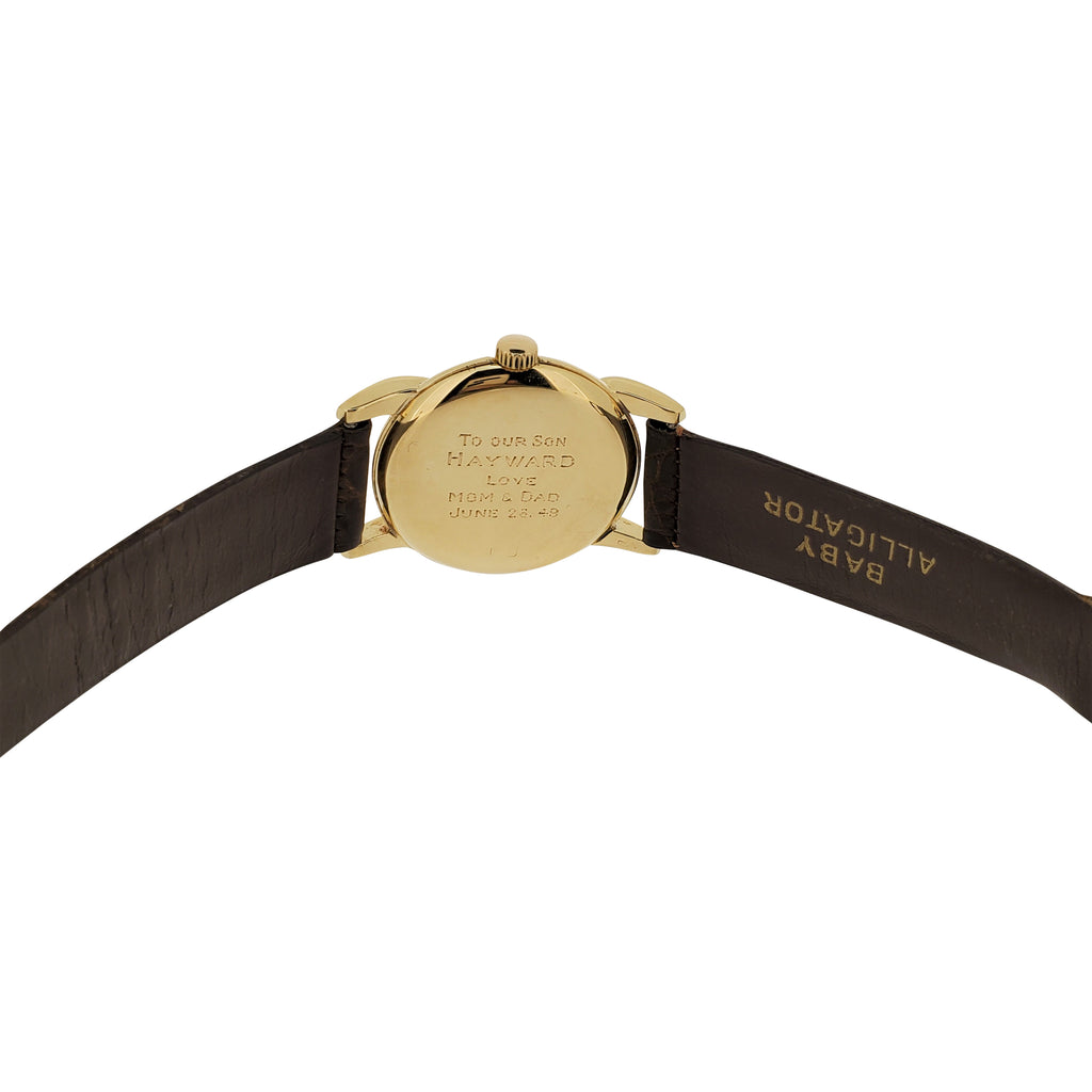 Patek Philippe 2429J Vintage Unusual Large Curved Claw Lugs in Yellow Gold Circa 1948