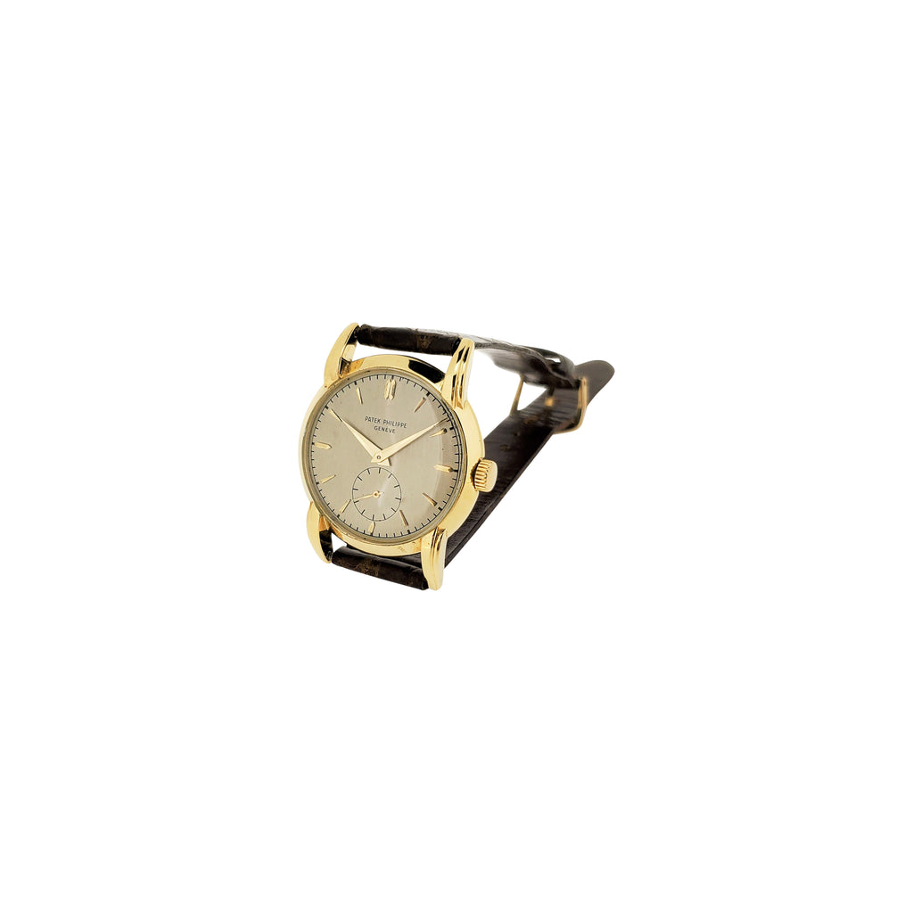 Patek Philippe 2429J Vintage Unusual Large Curved Claw Lugs in Yellow Gold Circa 1948