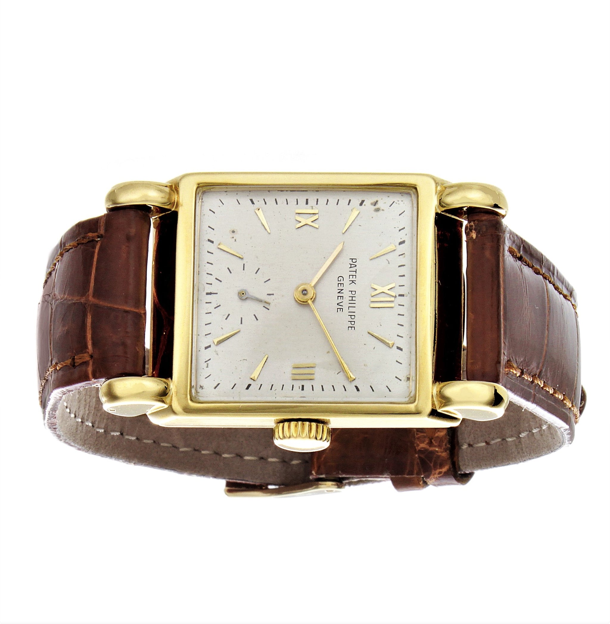 Patek Philippe 2435J Vintage Rectangular Watch with Unusual Large