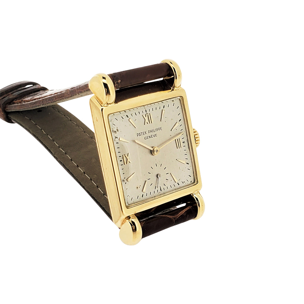 Patek Philippe 2435J Vintage Rectangular Watch with Unusual Large Lugs circa 1948