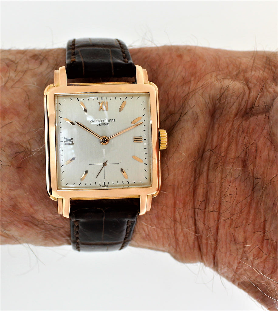 Patek Philippe 2436R Vintage Large Square Stepped Case Watch Circa 1952