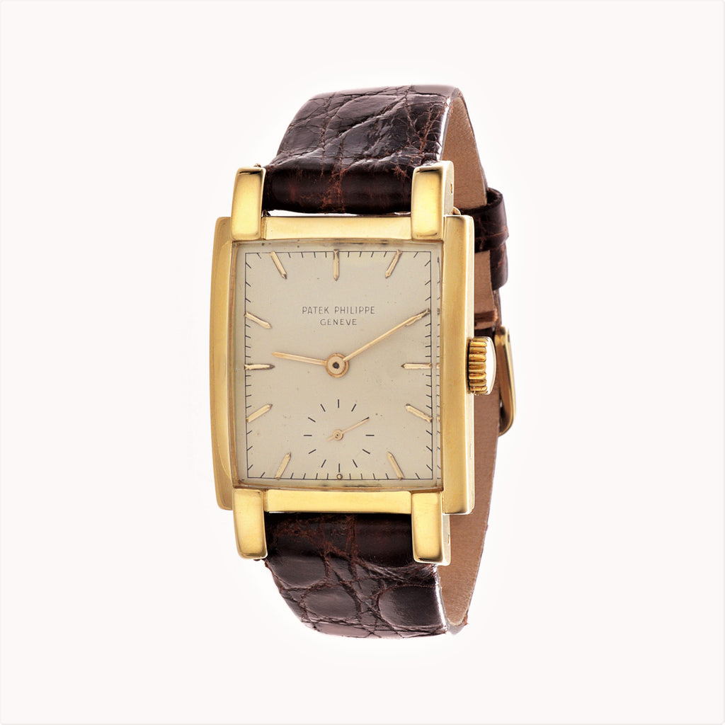 Patek Philippe 2443J Vintage Rectangular Watch with Bold Lugs Circa 1953