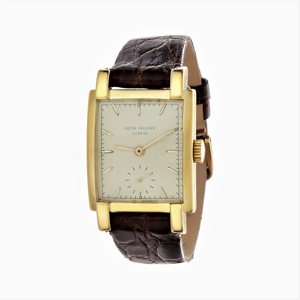 Patek Philippe 2443J Vintage Rectangular Watch with Bold Lugs Circa 1953