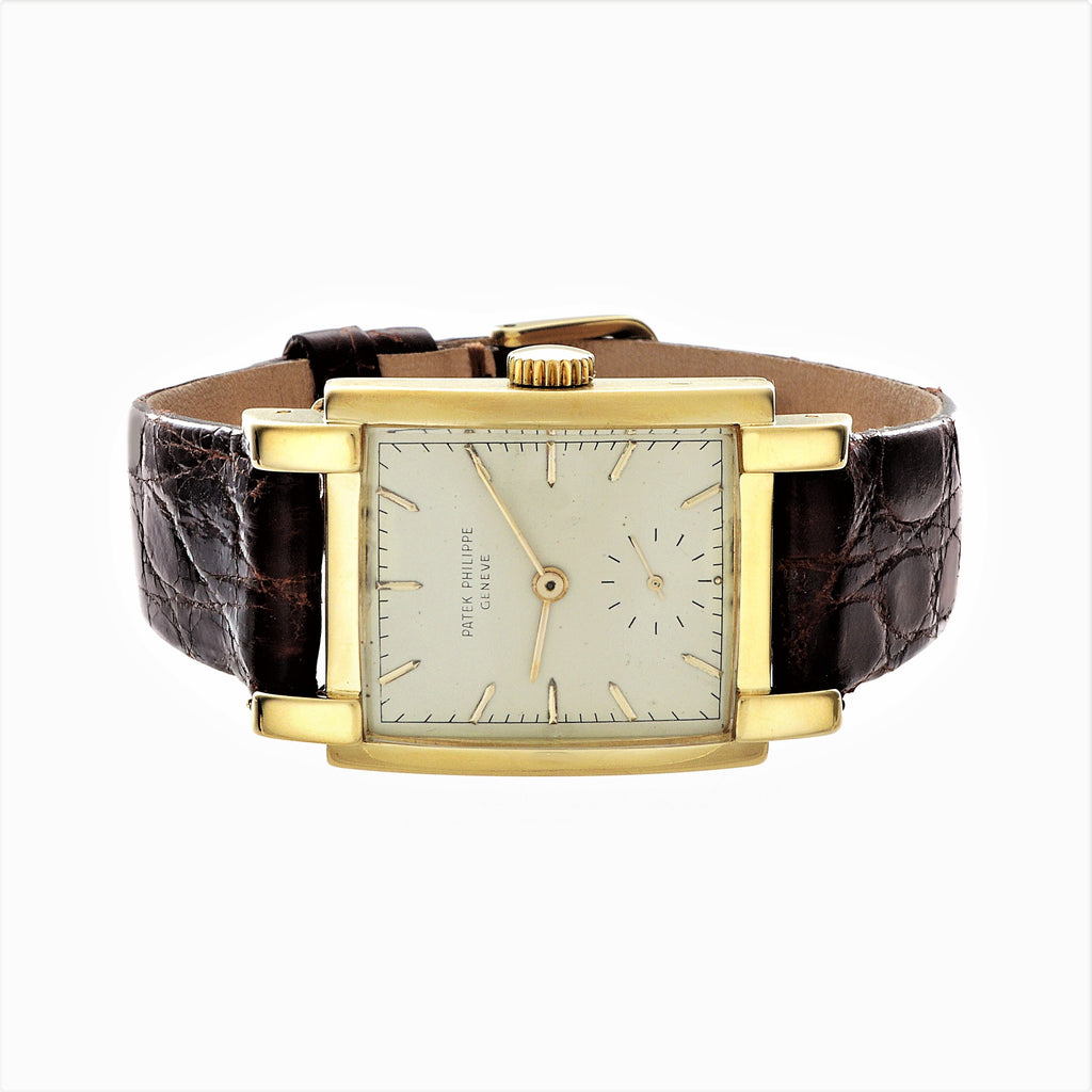 Patek Philippe 2443J Vintage Rectangular Watch with Bold Lugs Circa 1953