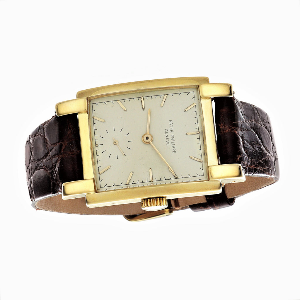Patek Philippe 2443J Vintage Rectangular Watch with Bold Lugs Circa 1953