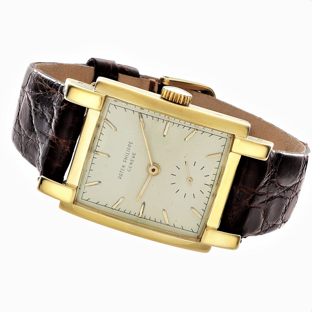 Patek Philippe 2443J Vintage Rectangular Watch with Bold Lugs Circa 1953