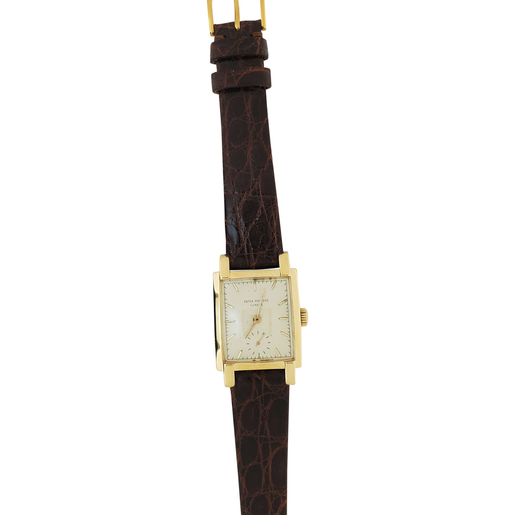 Patek Philippe 2443J Vintage Rectangular Watch with Bold Lugs Circa 1953