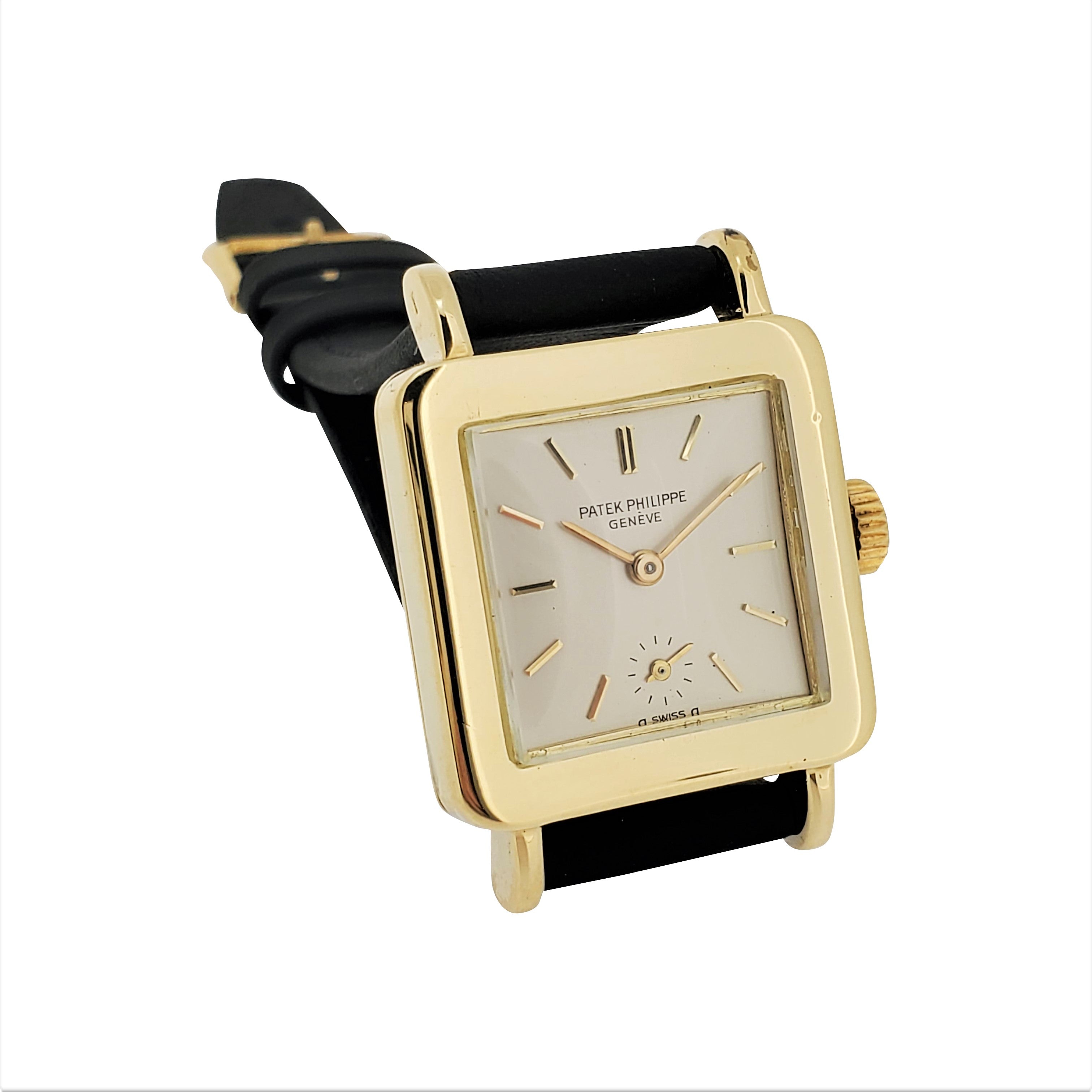 Patek Philippe Square Case 3490/1J Gold Watch