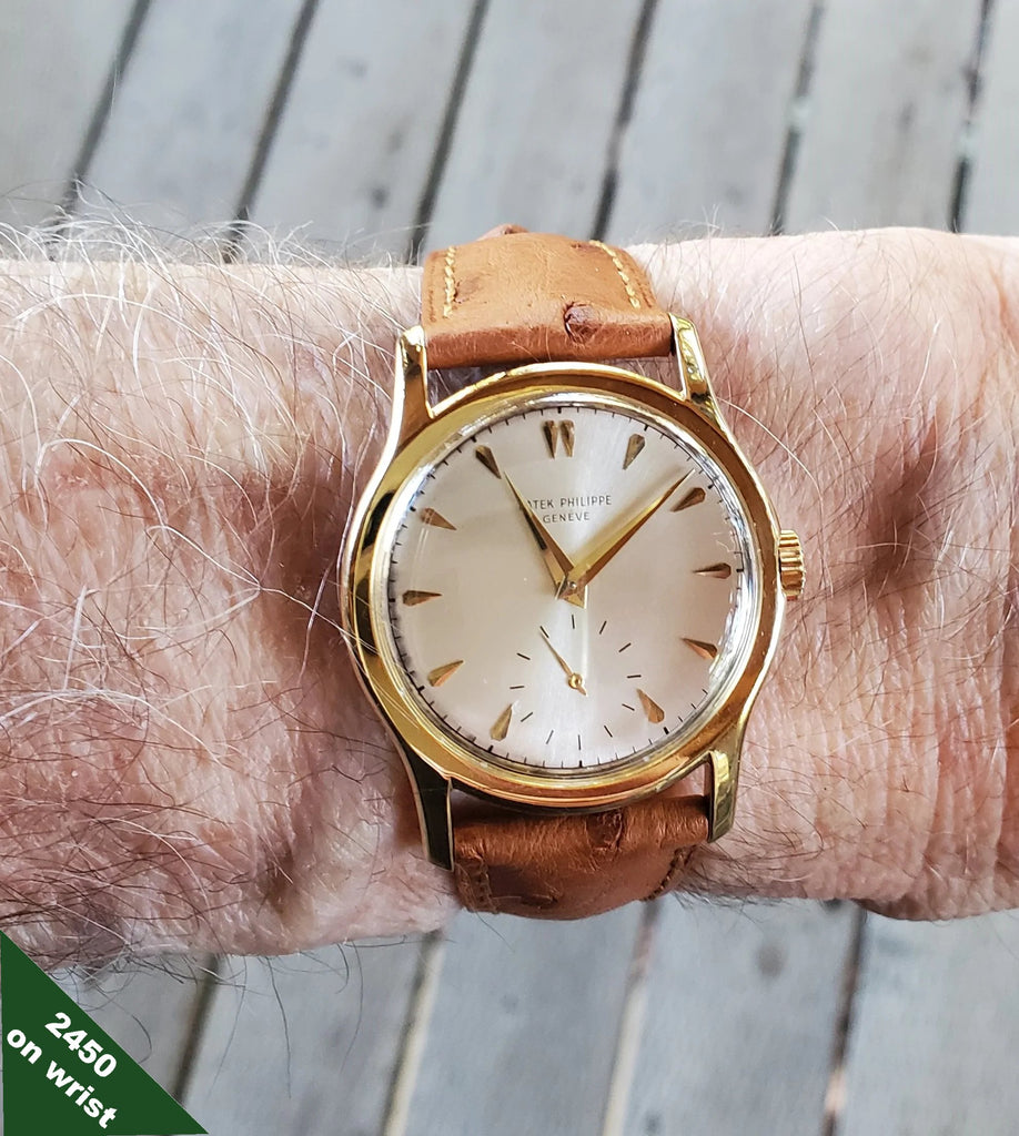 Patek Philippe 2450 Calatrava, 35mm Rare dial configuration, Circa 1948