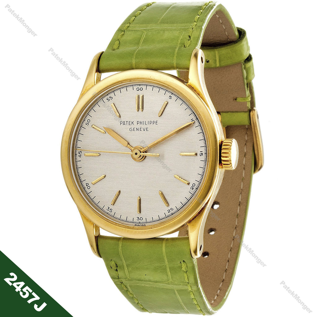 Patek Philippe 2457J Calatrava Watch Replaced Ref. 96 with Center Sweep  circa 1951