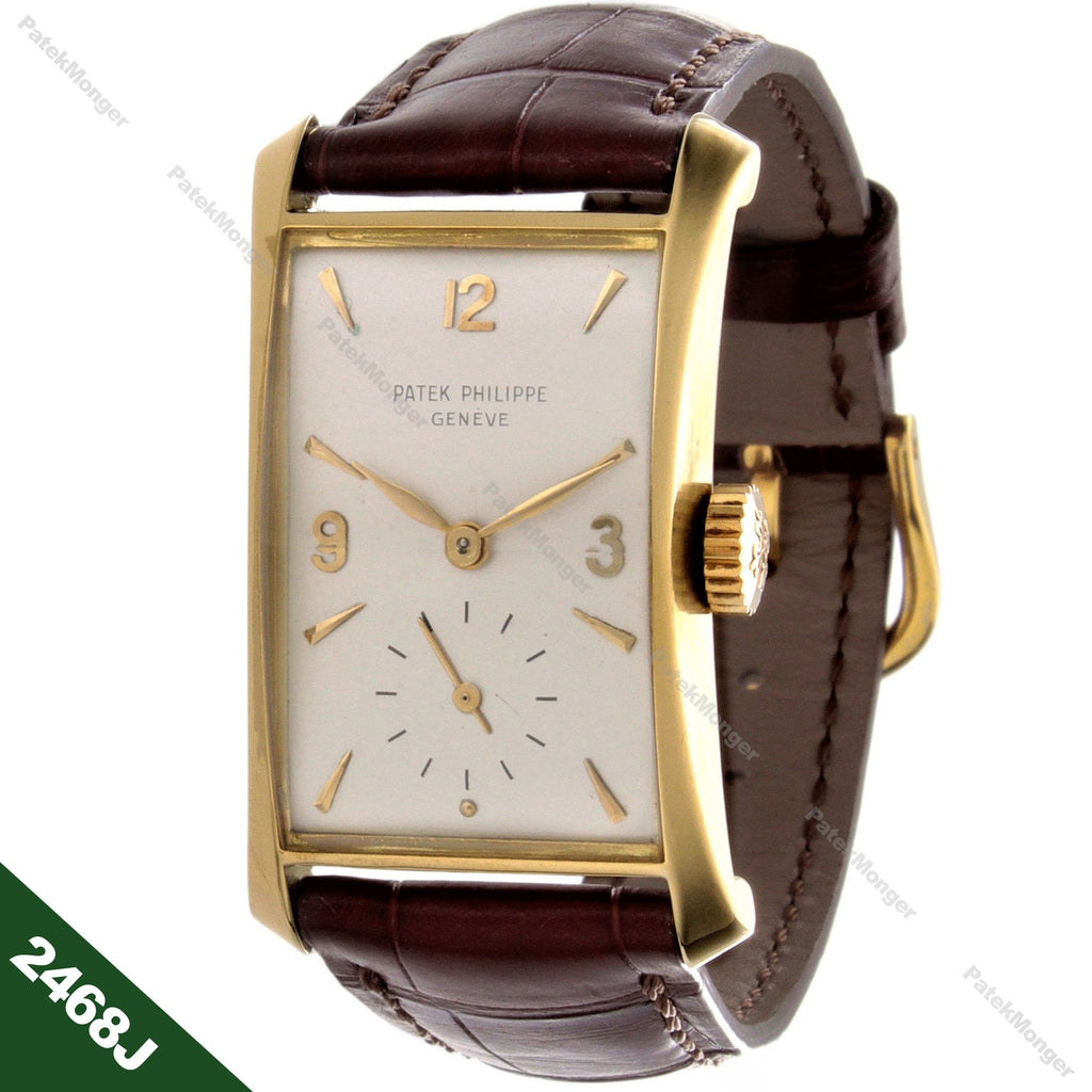 Patek Philippe 2468J Vintage Iconic "Hour Glass" Watch Circa 1955