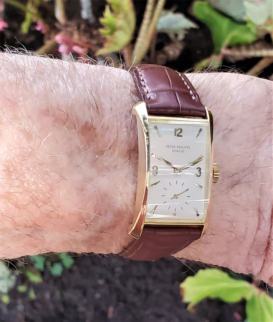 Patek Philippe 2468J Vintage Iconic "Hour Glass" Watch Circa 1955