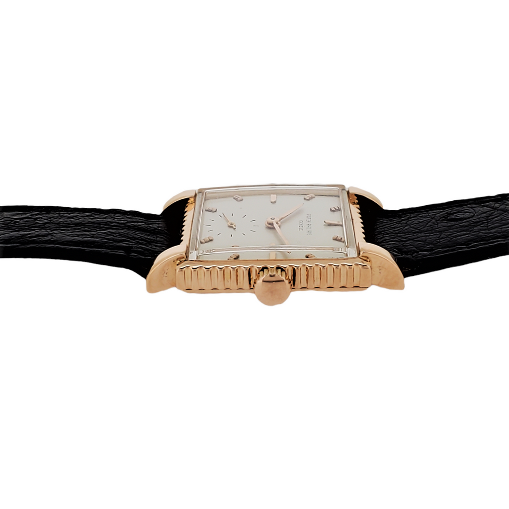 Patek Philippe 2472R; bold squarish shaped case with fluted ribbed Case,  Circa 1951-52