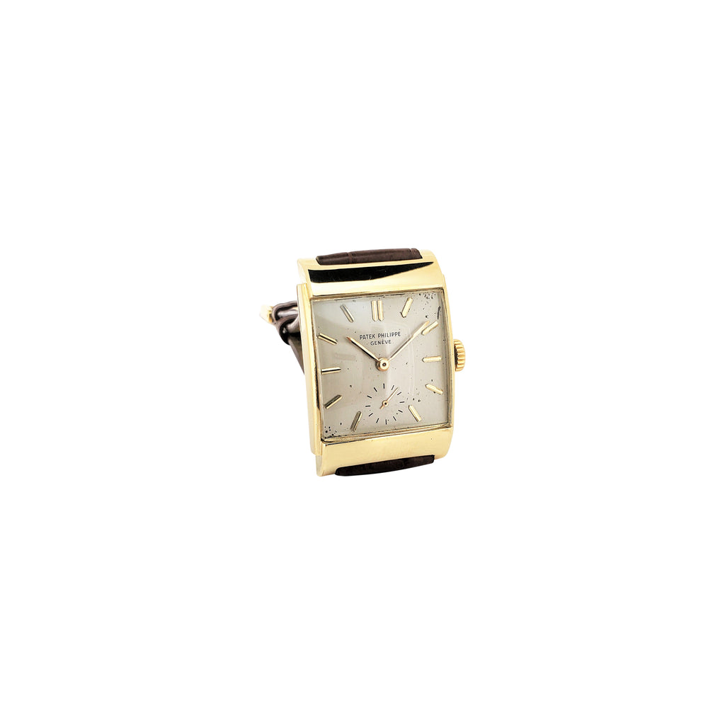 Patek Philippe 2479J Vintage Curved Domed Rectangular watch with Stepped Case, Circa 1950