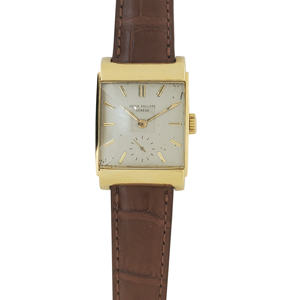 Patek Philippe 2479J Vintage Curved Domed Rectangular watch with Stepped Case, Circa 1950