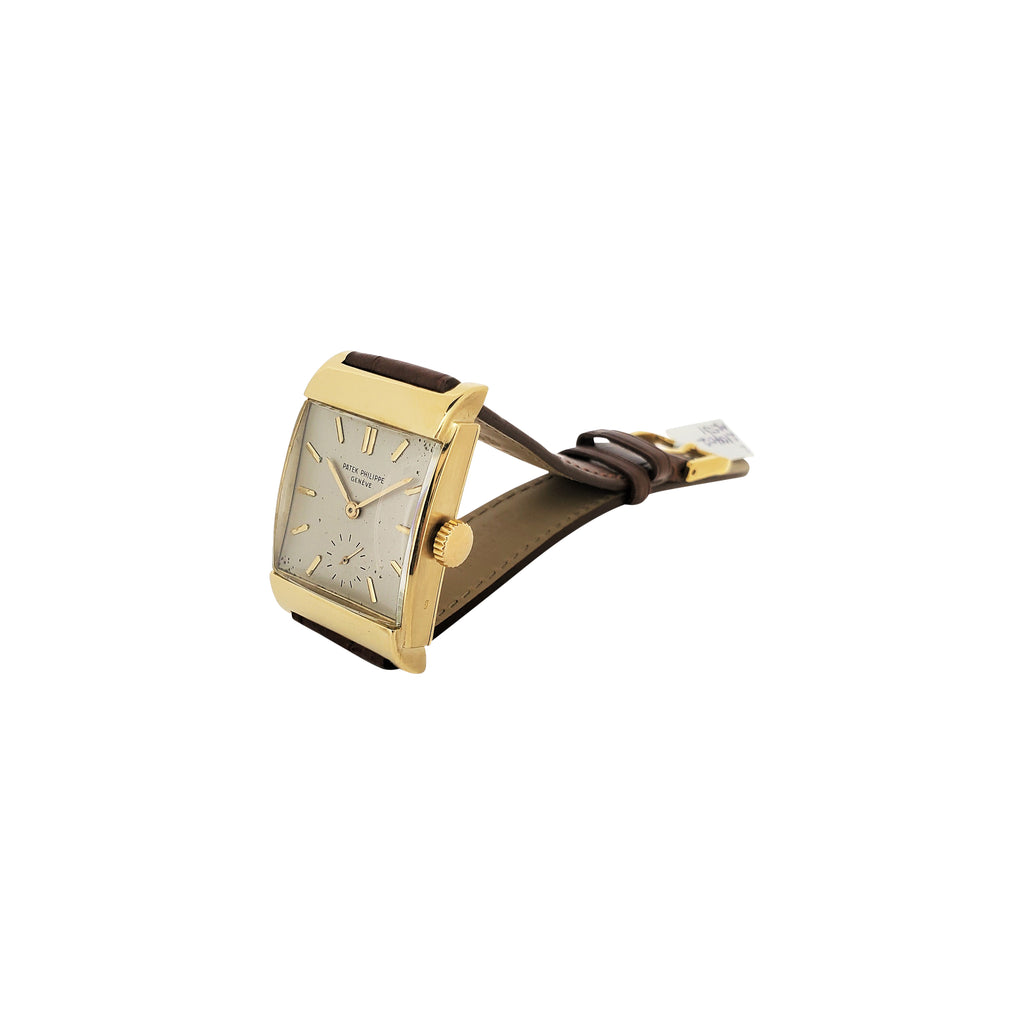 Patek Philippe 2479J Vintage Curved Domed Rectangular watch with Stepped Case, Circa 1950
