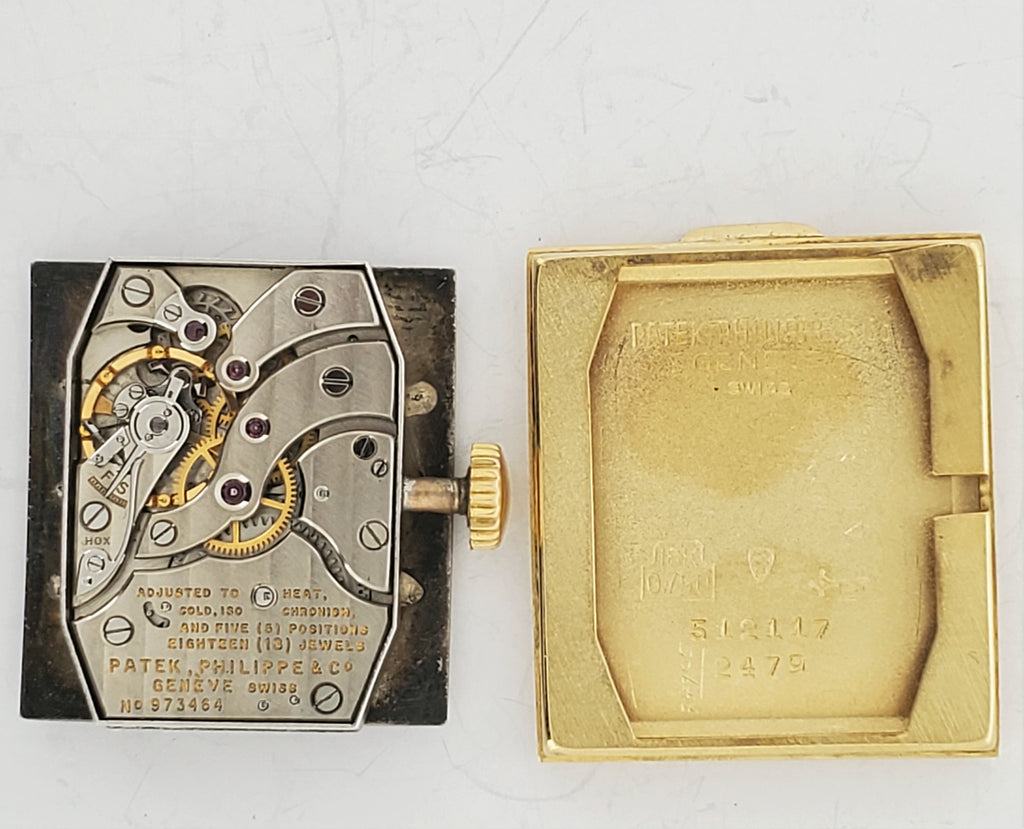 Patek Philippe 2479J Vintage Curved Domed Rectangular watch with Stepped Case, Circa 1950