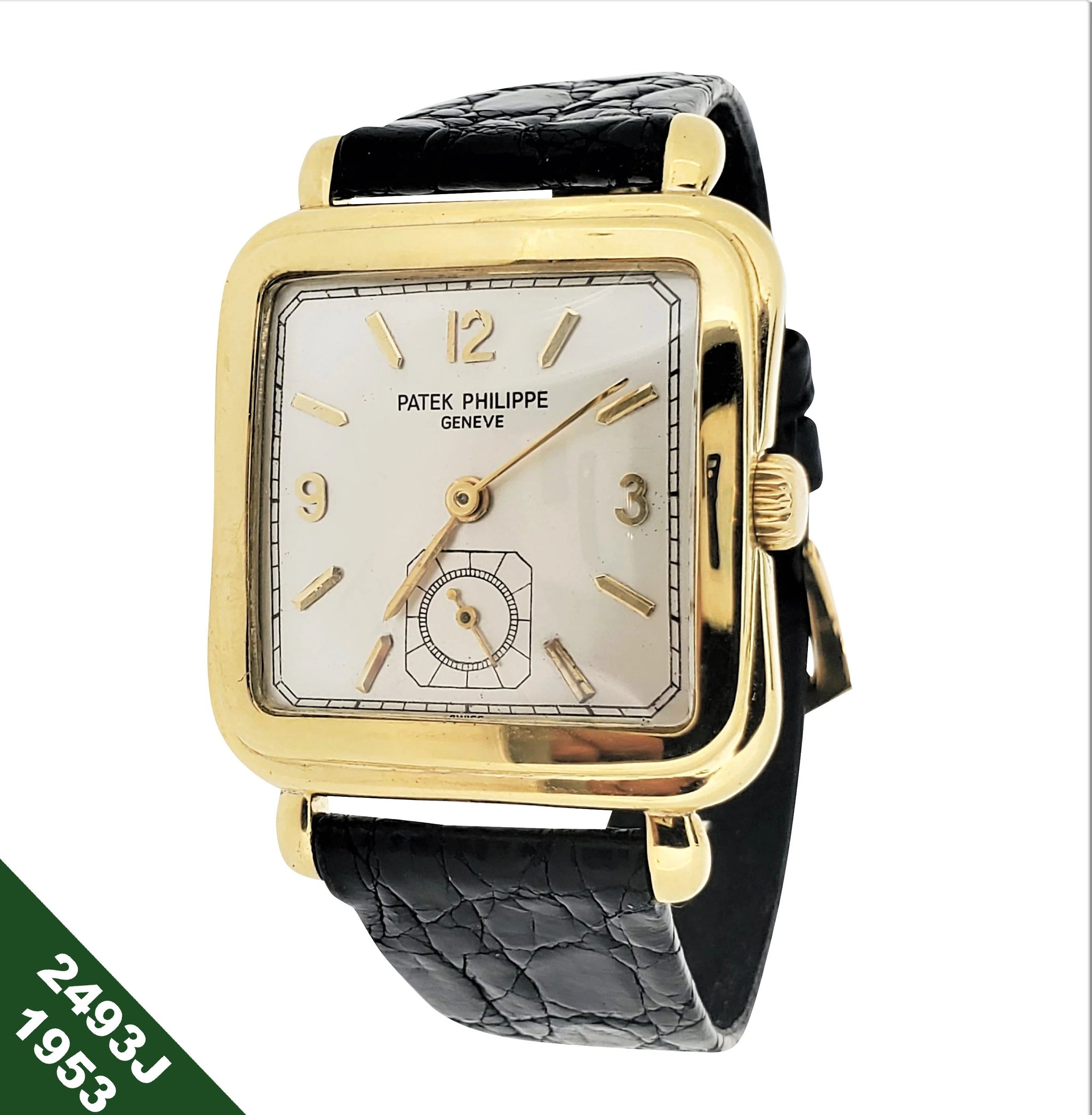 Patek Philippe 2493J-An oversized Cushion shaped case with tear