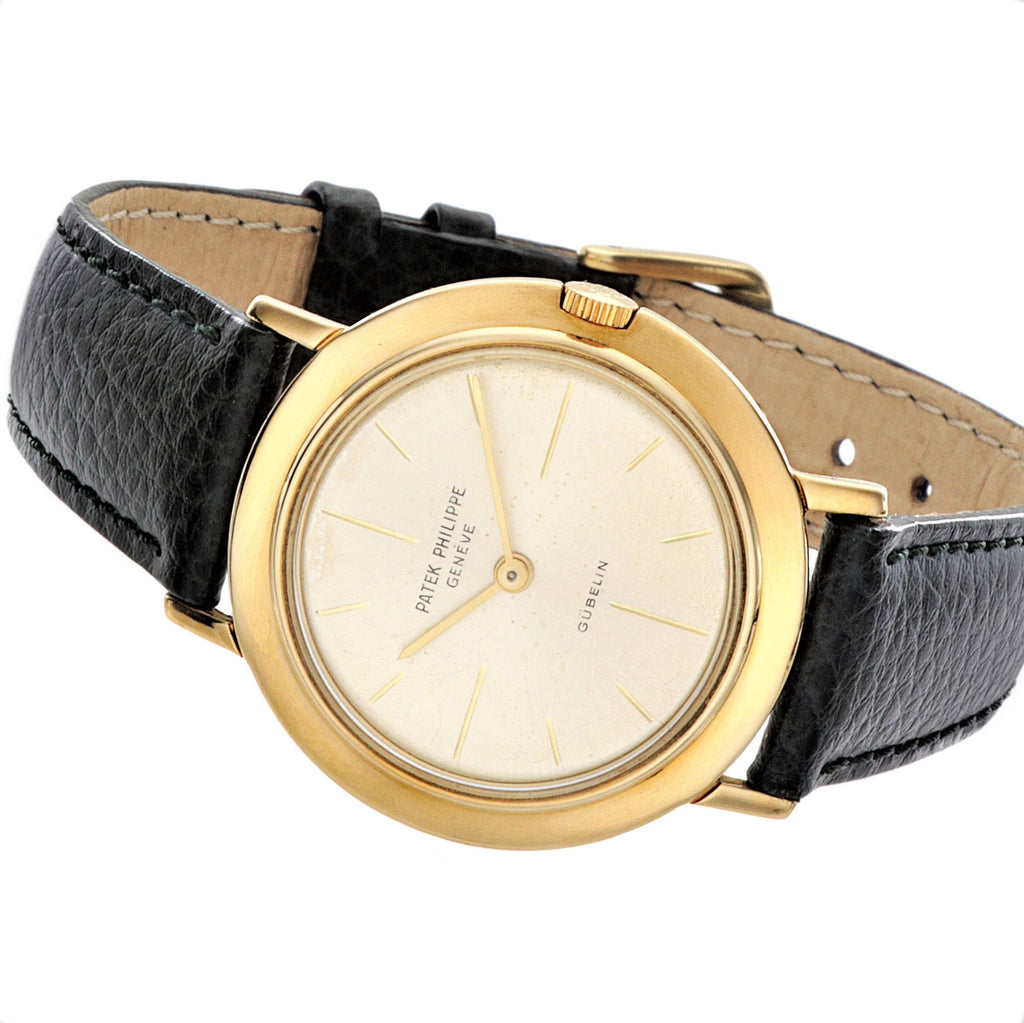 Patek Philippe 2595J Vintage Extra Thin 32mm Calatrava Retailed by Gueblin circa 1957