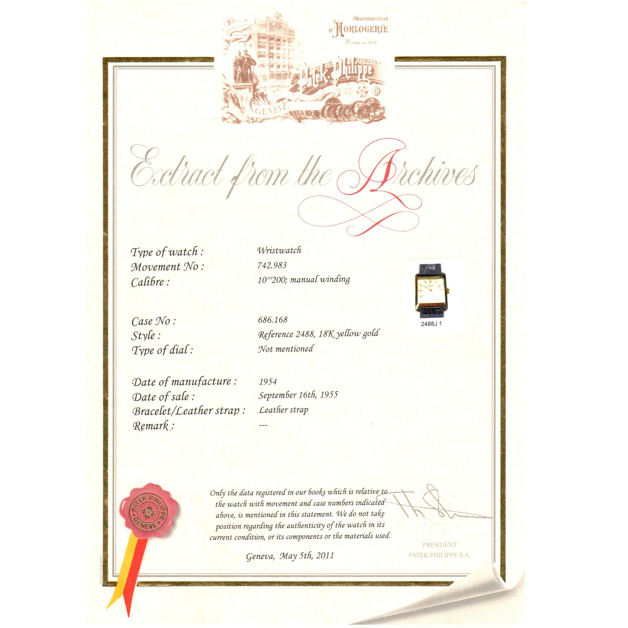 Patek Philippe 2488J Manual Wind Watch – PatekMonger
